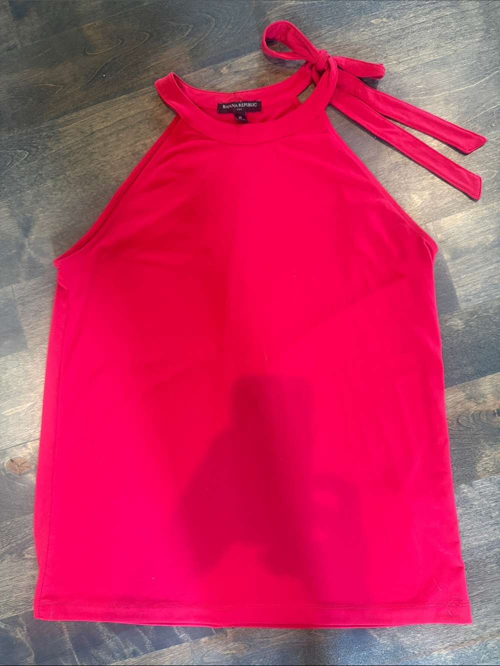 Banana Republic Red Tie-Shoulder Halter Camisole